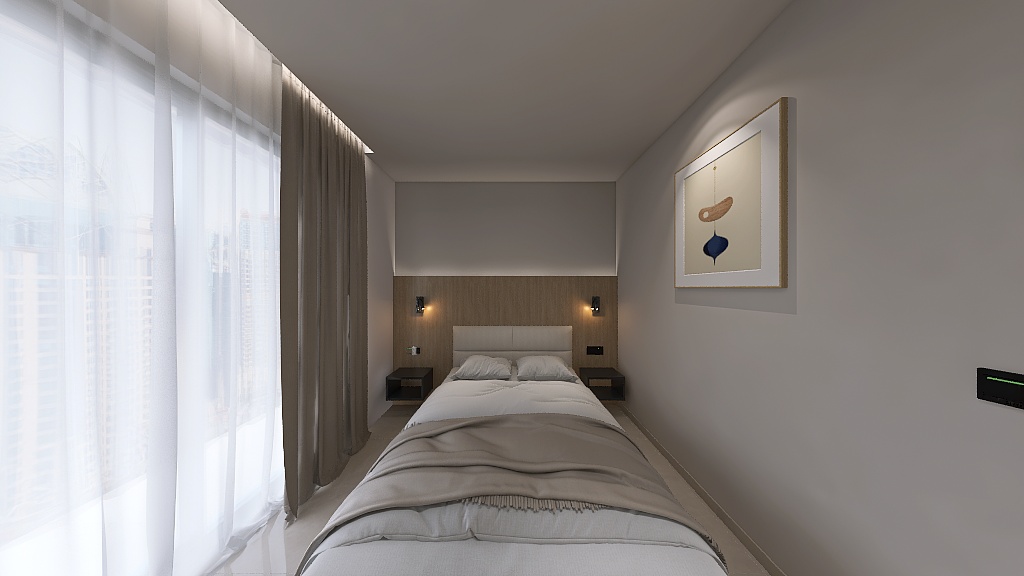 Master bedroom with modern design